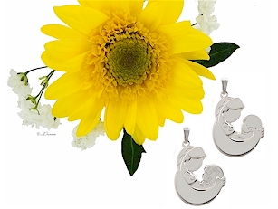 Mother and baby pendants- baby girl or baby boy design.